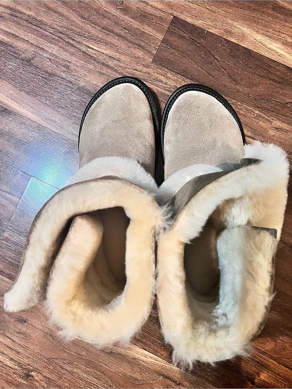 Garneau Reversed Sheepskin Bootie Slippers Brown